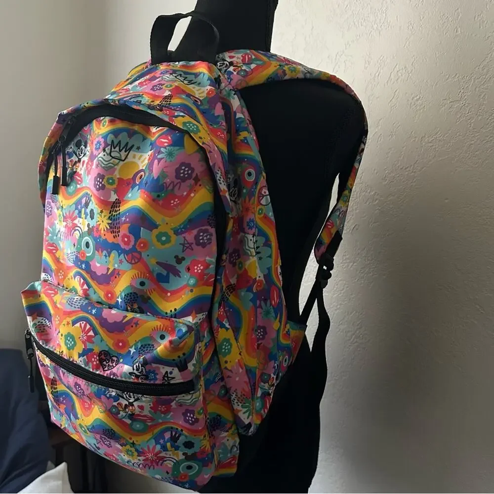 PRIDE Disney Parks Mickey & Minnie Mouse Rainbow Pride Collection Backpack